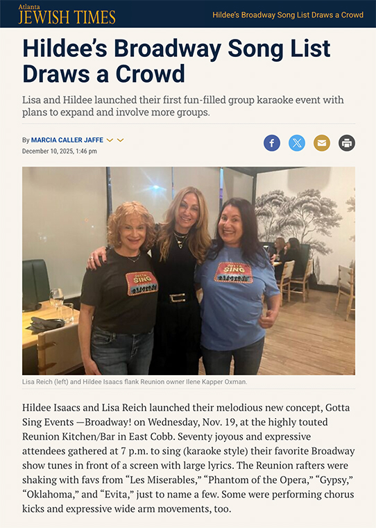 Gotta Sing Events in the news!